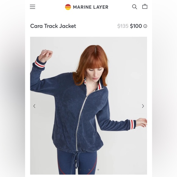 Marine Layer - Retro Cara Track Jacket Size Large EUC - Picture 7 of 8